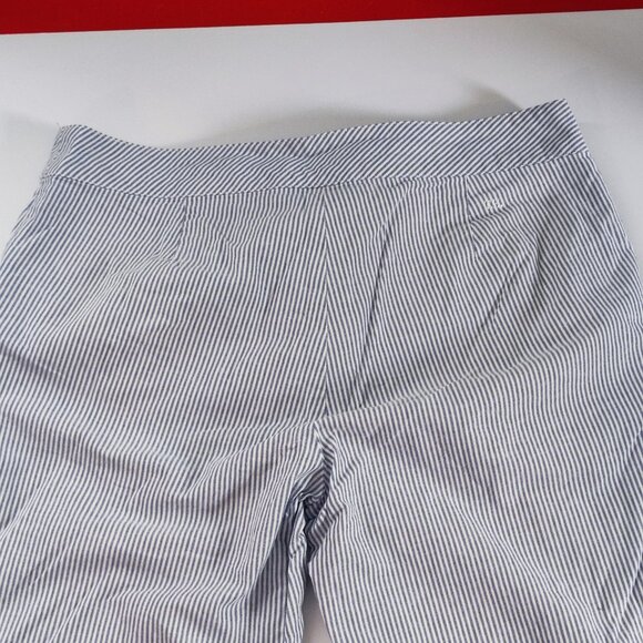 Tommy Hilfiger Capri short summer lightweight white & navy blue stripes size 10 - Picture 2 of 11